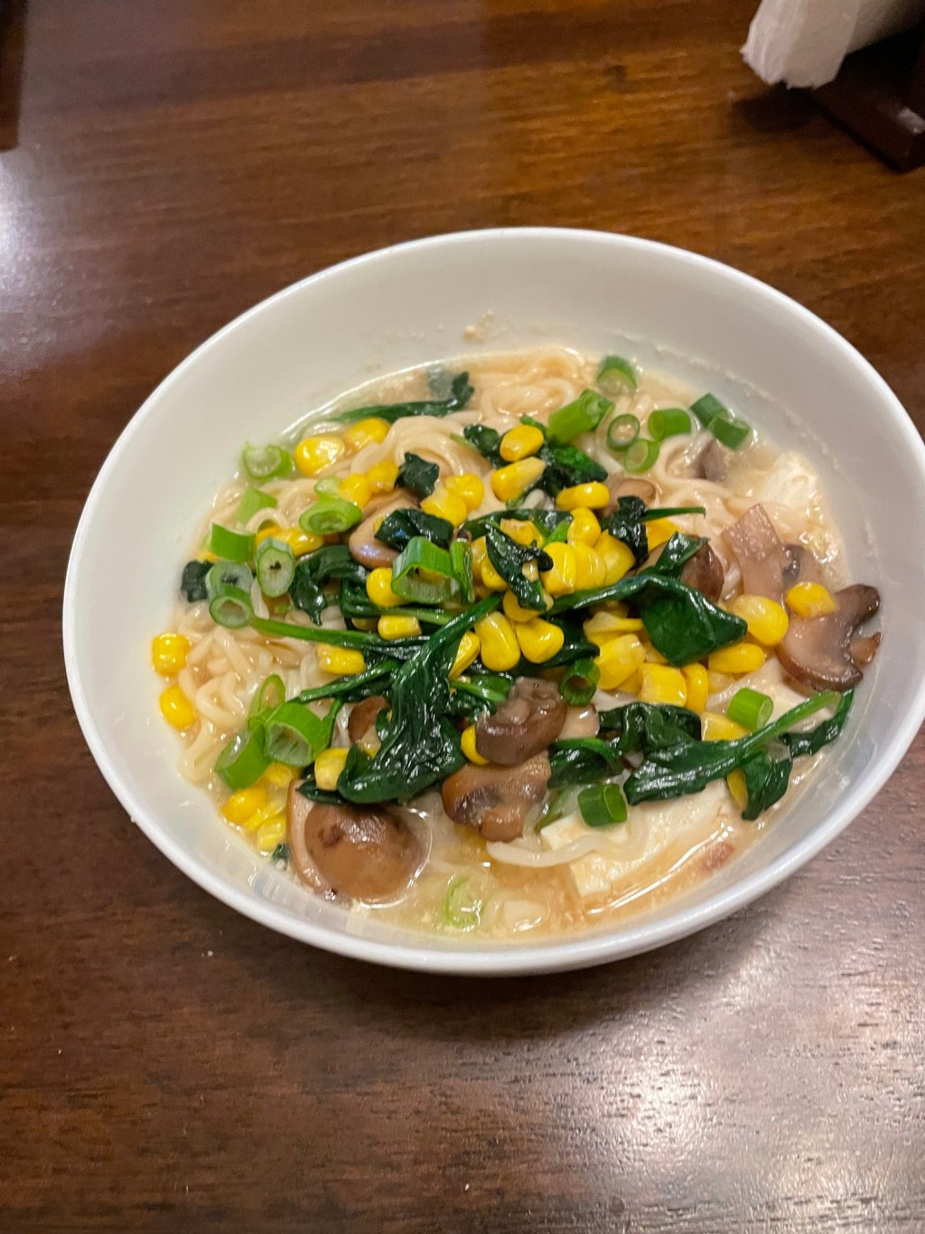 Miso Ramen Noodles with Mushrooms &&nbsp;Spinach