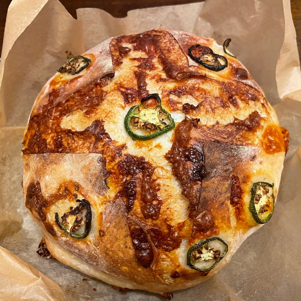 Jalapeno Cheddar Sourdough Artisan&nbsp;Bread.